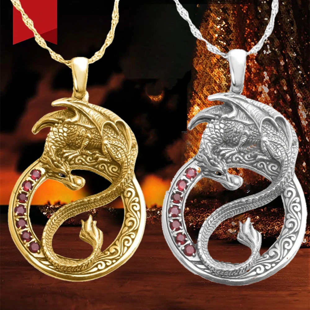 бижутерия для женщин 2022 Изысканное модное позолоченное ожерелье с драконом