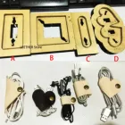 Новинка, кожаный Органайзер с японским стальным лезвием, шнур летучая мышь, держатель кабеля, кожаный шаблон, линия для наушников сделай сам, кожевенное ремесло ручной работы