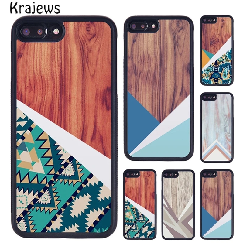Чехлы для телефонов krajew Aztec с геометрической формой и деревянным принтом iPhone 5 6S 7 8