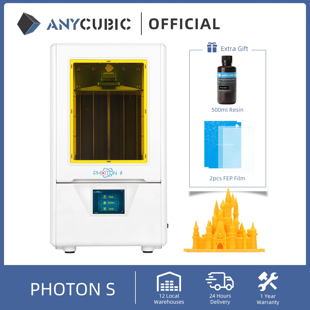 3D принтер ANYCUBIC Photon S Dual Zaxis УФ модуль матрицы 405 нм Модернизированный принтер|3D