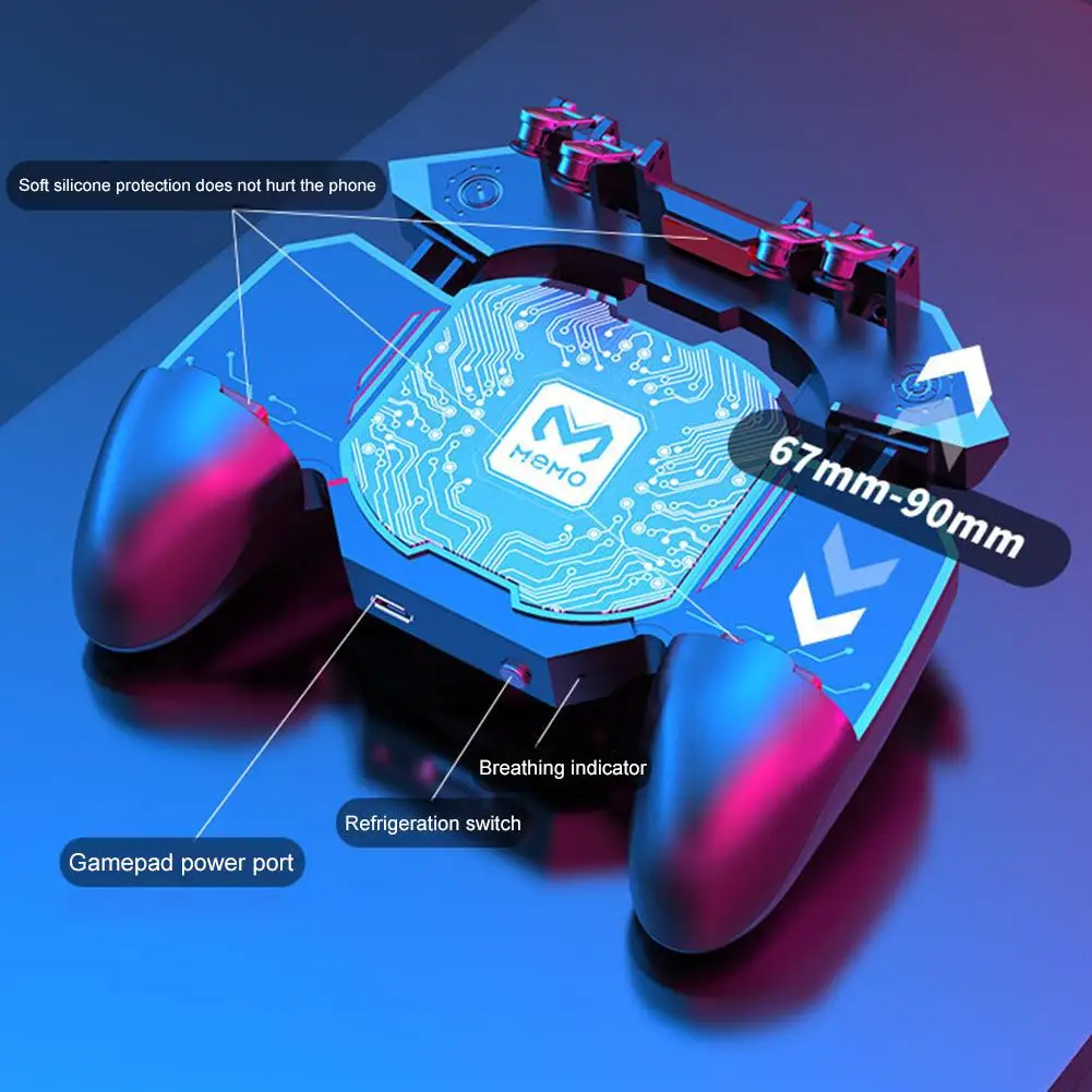 Мобильный игровой контроллер с шестью пальцами тихий портативный геймпад