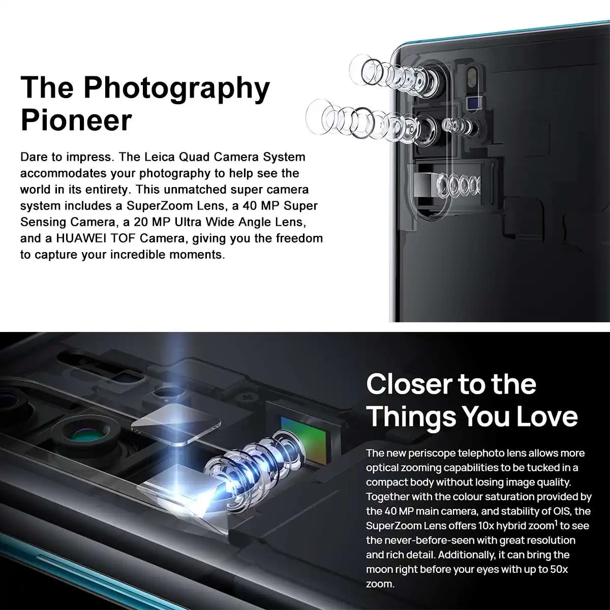 huawei P30 Pro 8+ 256GB мобильный телефон 6,47 ''полноэкранный OLED Kirin 980 смартфон NFC gps Android 9,1 5 камер