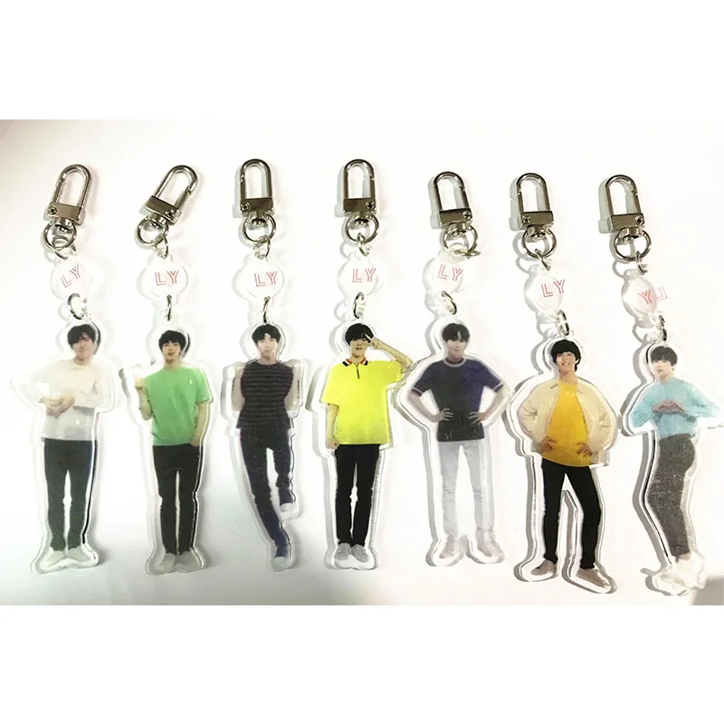 Bangtan мальчики акриловый прозрачный Стенд фигурка модель с изображением чимина и шуги JIN JUNG KOOK брелок любовь себя LXX80