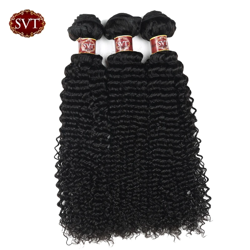 

Курчавые перуанские волосы SVT, 4 пучка, 100% натуральные кудрявые пучки волос, онлайн натуральные черные волосы Remy