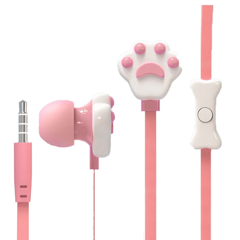 Наушники-вкладыши CHYI Cat Paw стерео Hi-Fi цветные дешевые спортивные 3 5 мм для Ipod Iphone |