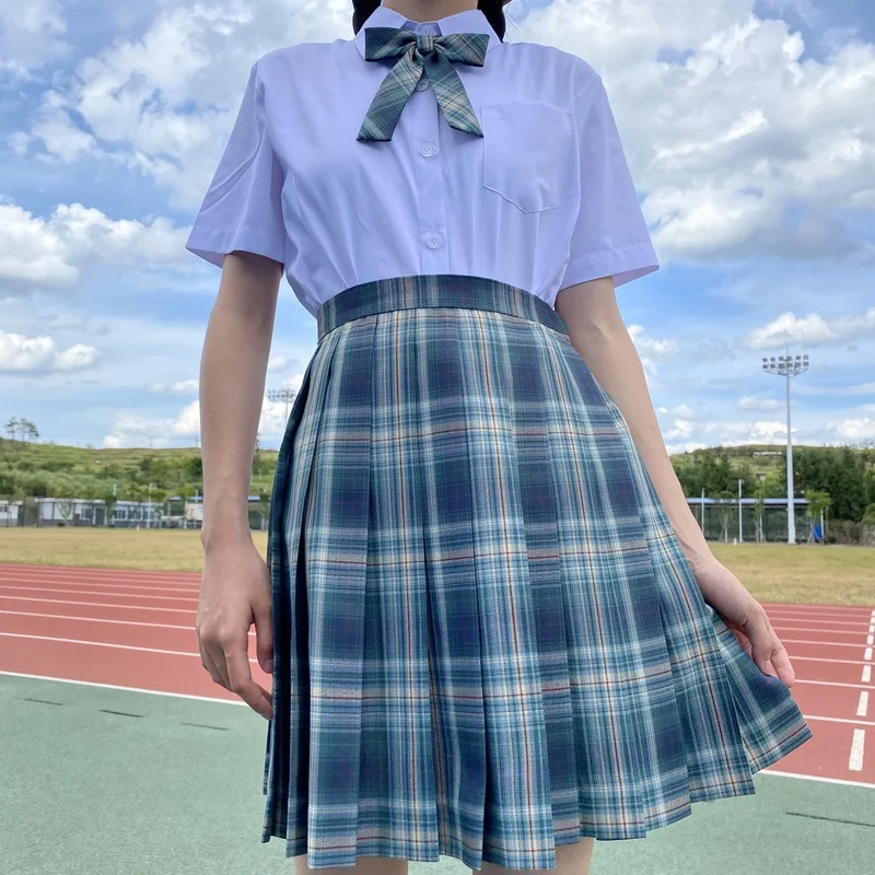 

[Letter from the forest] Girl's Summer High Waist Pleated Skirts Plaid Skirts Women JK Uniforms School Dress Students Cloths