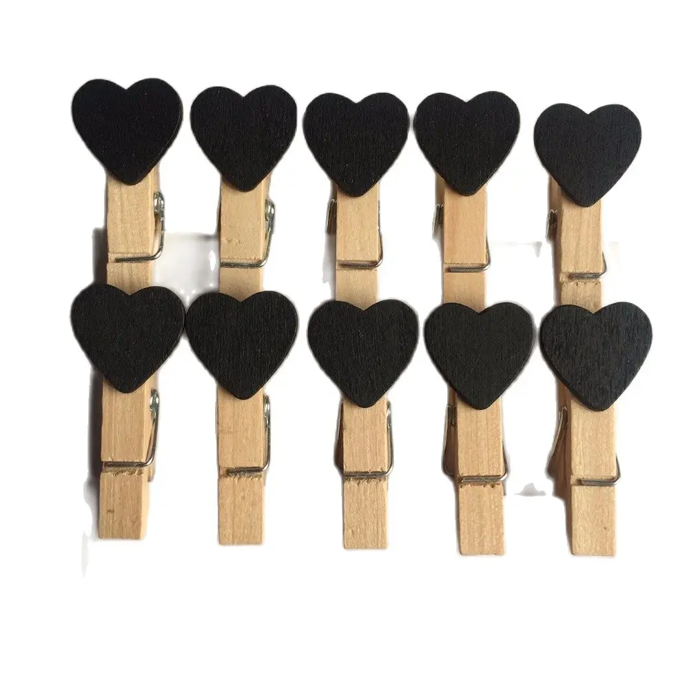 80 шт. дерево мультфильм черное сердце прекрасные канцелярские товары деревянные