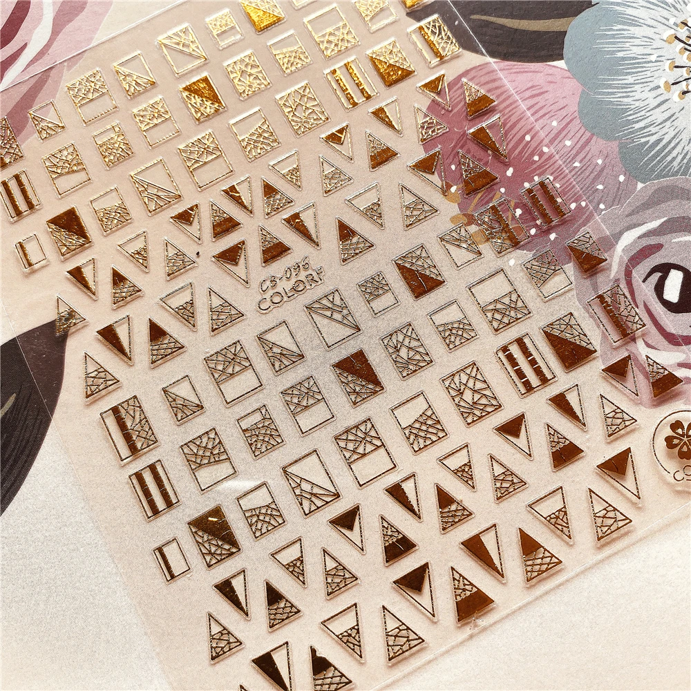 Перевернутый треугольник узор серии 3D пластиковая аппликация для ногтей