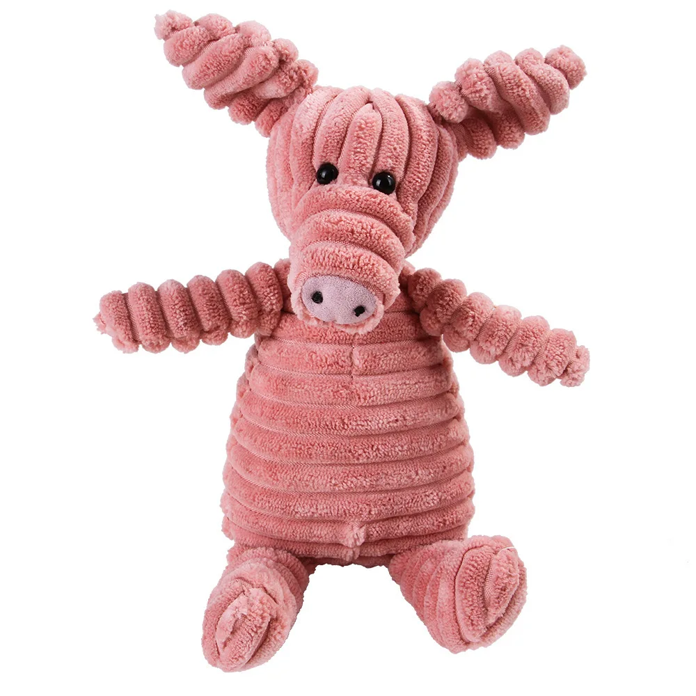 

Corduroy Dog Toys for Small Large Dogs Animal Shape Plush Pet Puppy Squeaky Chew Bite Resistant Toy Pets Accessories Supplies