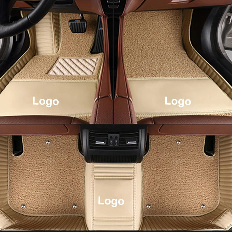 Beige Изготовленный На Заказ автомобильный коврик специально для Volkswagen Golf 4 5 6 7 MK4 MK5 MK6 MK7 Passat CC Touran UP всепогодные коврики - Название цвета: Beige