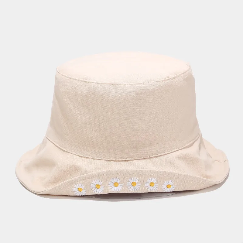 Панама двухсторонняя из 2020 хлопка с цветочной вышивкой шапка рыбака уличная