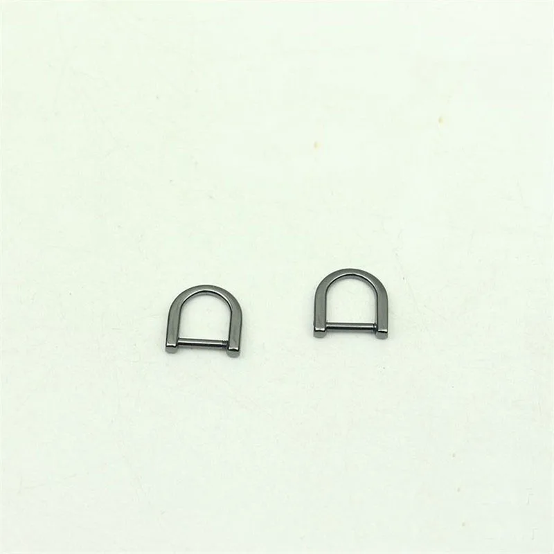 20Pcs 10mm Inner Dia Metal D Ring Removable Screw Hook Buckles for Bag Strap Clasps Keychain DIY Handbag Hardware Accessories