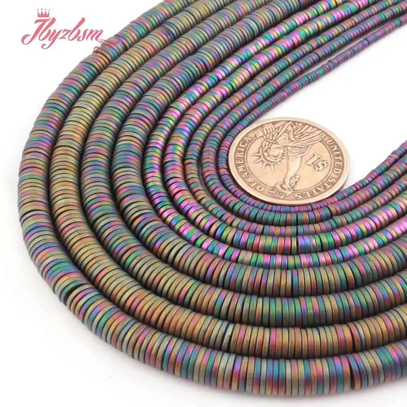 Бусины-разделители из гематита и натурального камня 1x2 1x3 1x6 мм разные цвета для