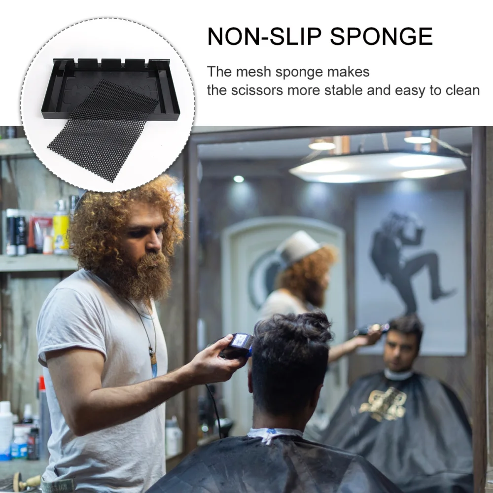 

Convenient Hair Clipper Storage Rack Eletric Hair Cutter Holder Hair Trimmer Storage Rack for Barbershop with Non-slip Mat (Blac