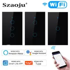 Умный сенсорный выключатель Szaoju с Wi-Fi, настенный выключатель для умного дома, для Alexa, Google Home, сенсорный выключатель