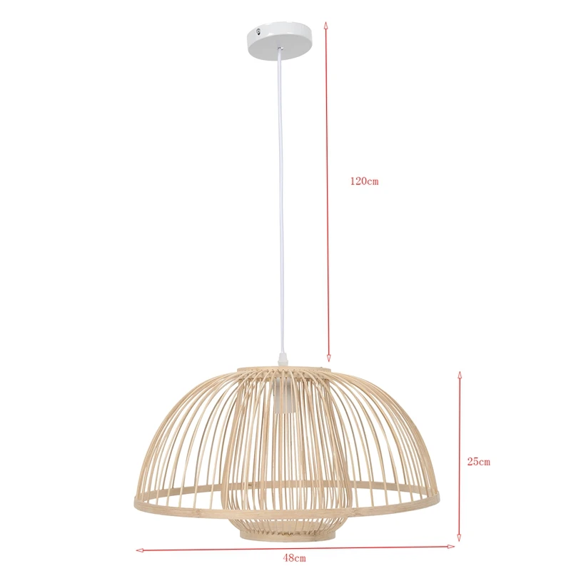 Бамбуковая Подвесная лампа освещение сад ресторан отель ферма чайный домик