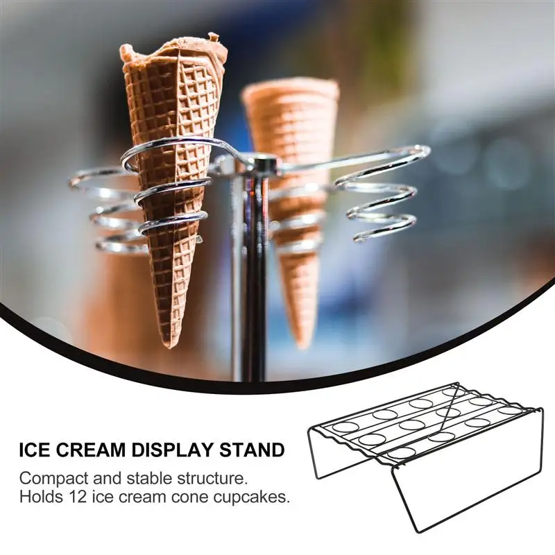 

Cake Ice Cream Cone Display Stand Iron Baking Cake Egg Cone Cooling Rack