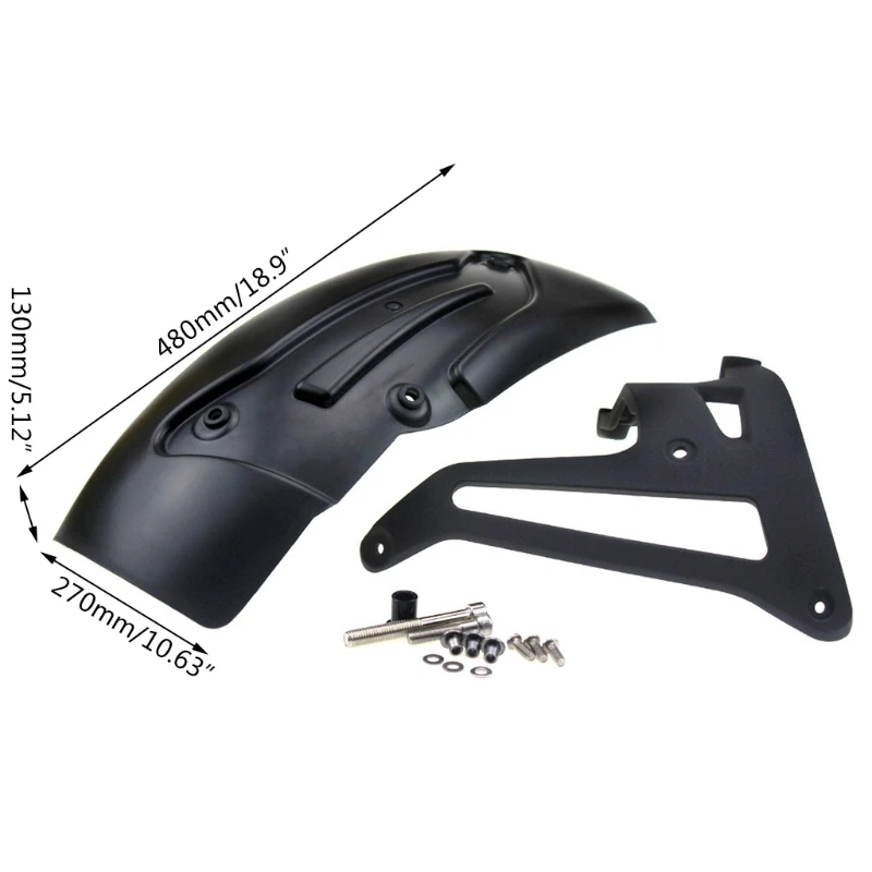 

Motorcycle Mud Flaps Rear Fenders Cover Mudguard Protector Wheel Guard Modified Motorcycle Accessories Black/Sliver D5QE