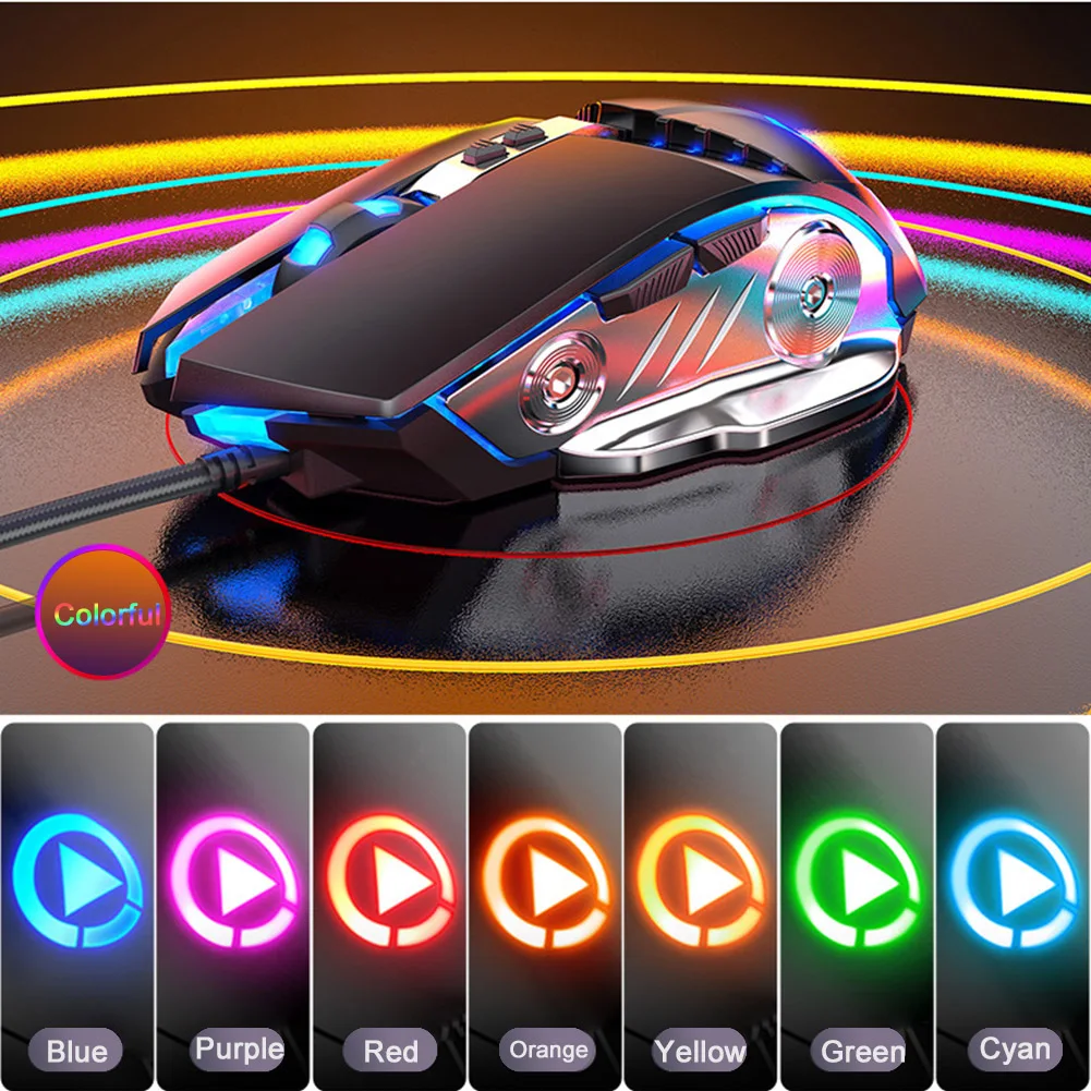 Светящийся Универсальный светодиодный механический настольный USB Проводная