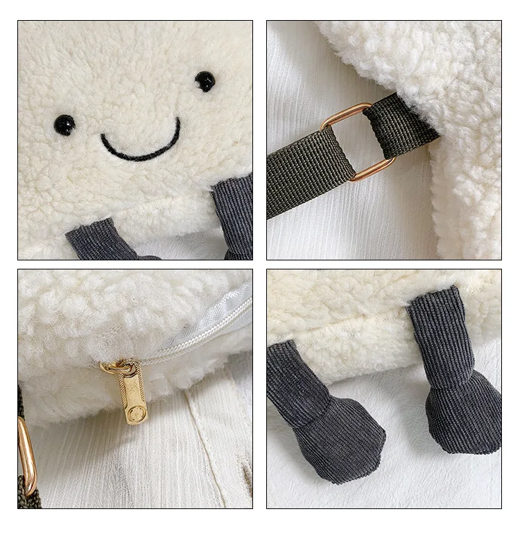 

Small Crossbody Bag, Soft Lovely Cloud Shape Plush Shoulder Bag Birthday Gift for Women Girls