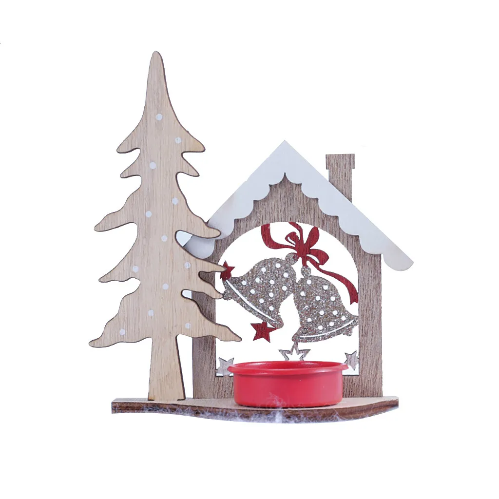 Креативный Рождественский деревянный фотоподсвечник сделай сам настольное