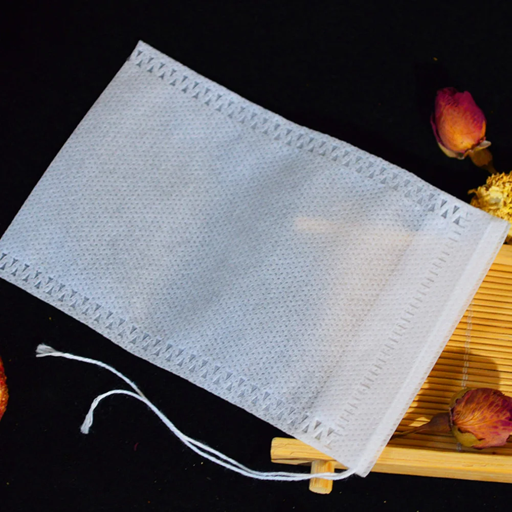 

100 Pcs Infuser Sealing Portable Filter Paper Universal Drawstring Kitchen Easy Apply Disposable Tea Bag Empty Strainer Filter