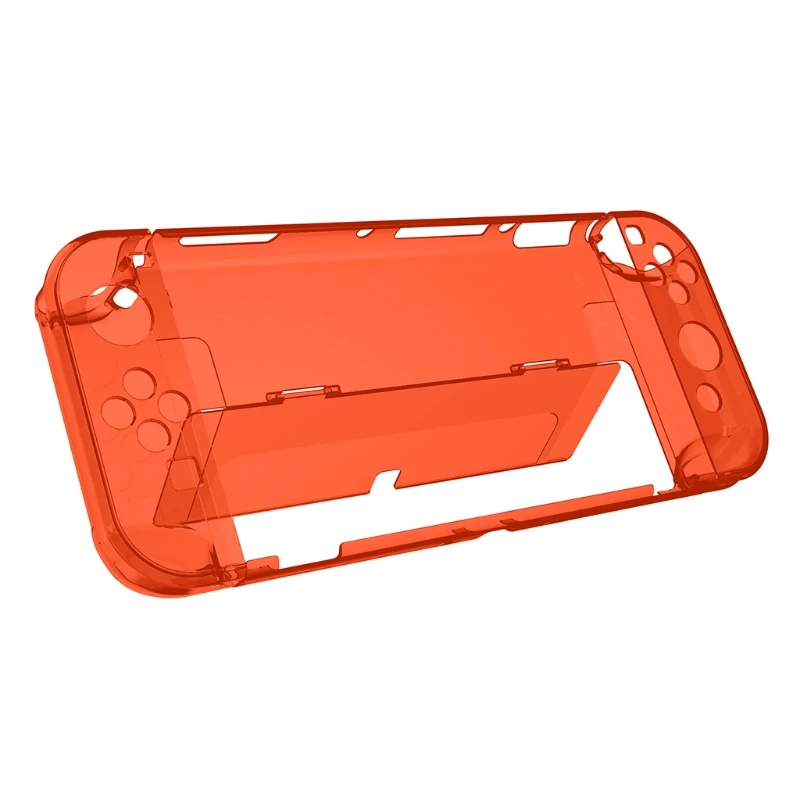 

Hard PC Case Flip Cover Crystal Protective Housing Shell Replacement Spare Part Compatible with Switch OLED Game Console