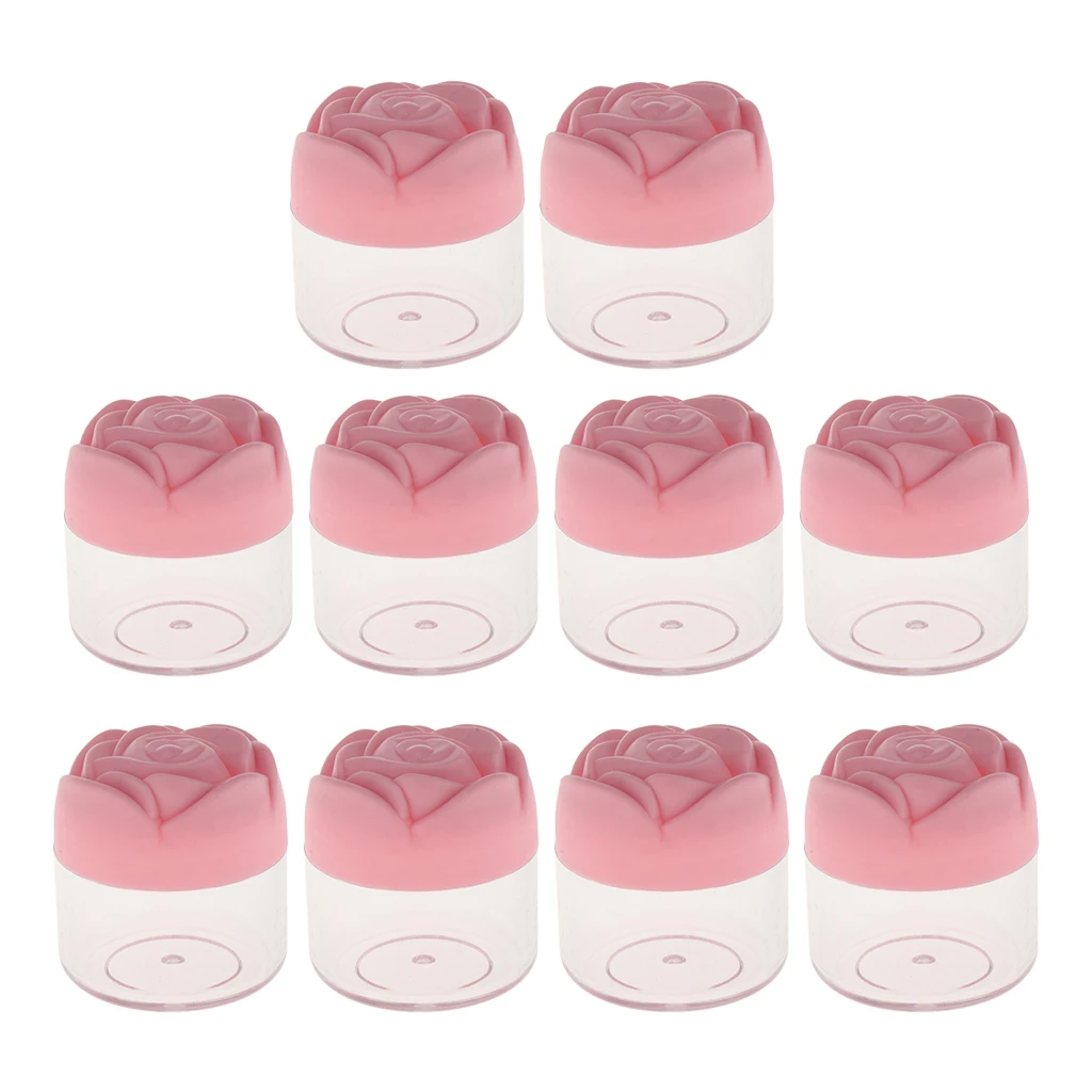 20Pcs 20g Rose-shape Empty Cream Moisturizer Glitters Containers Case Jar Pot images - 6