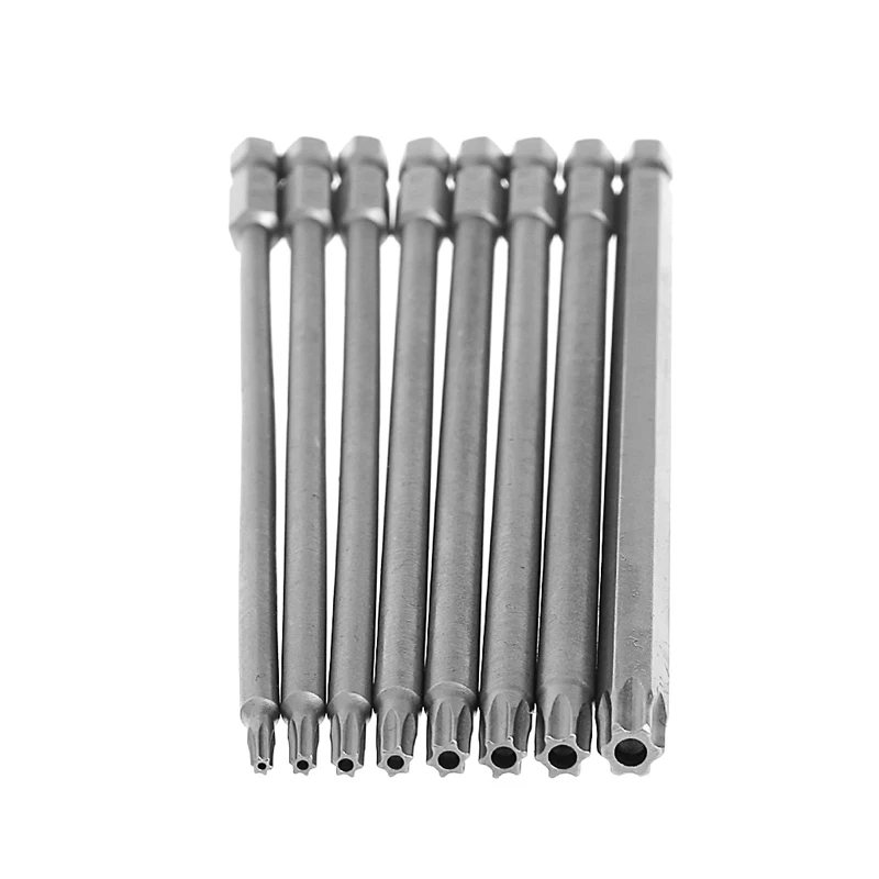 

8Pcs 150mm Long Magnetic Torx Security Electric Screwdriver Drill Bits Set