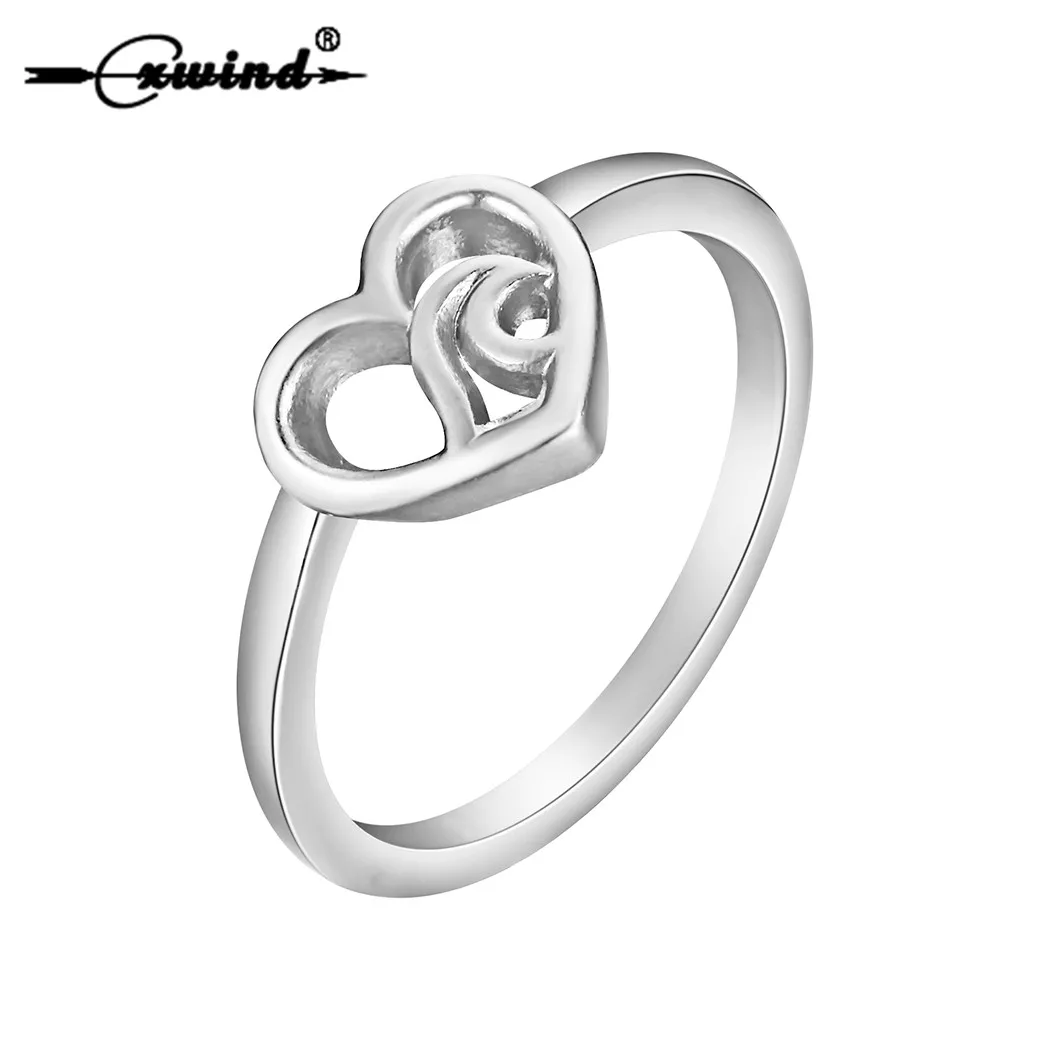 Cxwind модные волнистые обручальные кольца в форме сердца женские стиле бохо