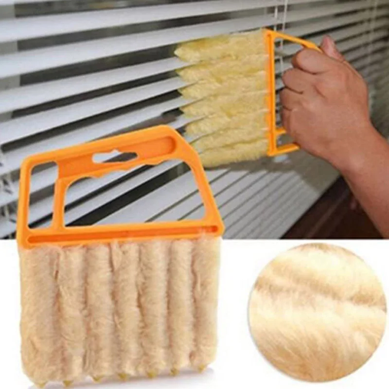 

1PC Microfiber Window Cleaner Air Conditioner Duster Cleaning Brush Washable Venetian Blind Blade Cleaning Cloth Kitchen Product