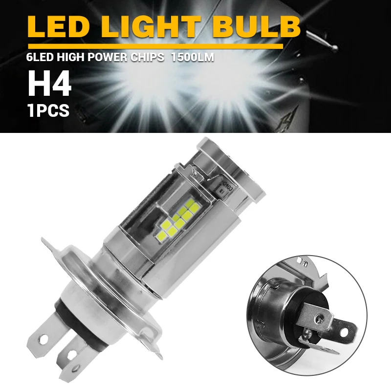 DERI 1 шт./2 шт. H4 Ampoule LED Moto Bombilla MotoMotorcycle Светодиодная лампа 12V или автомобильные