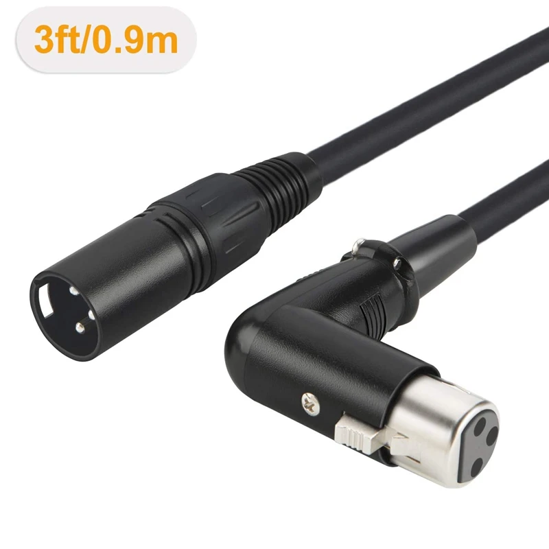 XLR Cable Musical Microphone Sound Plug Right Angle Female To Male 6 Feet | Электроника