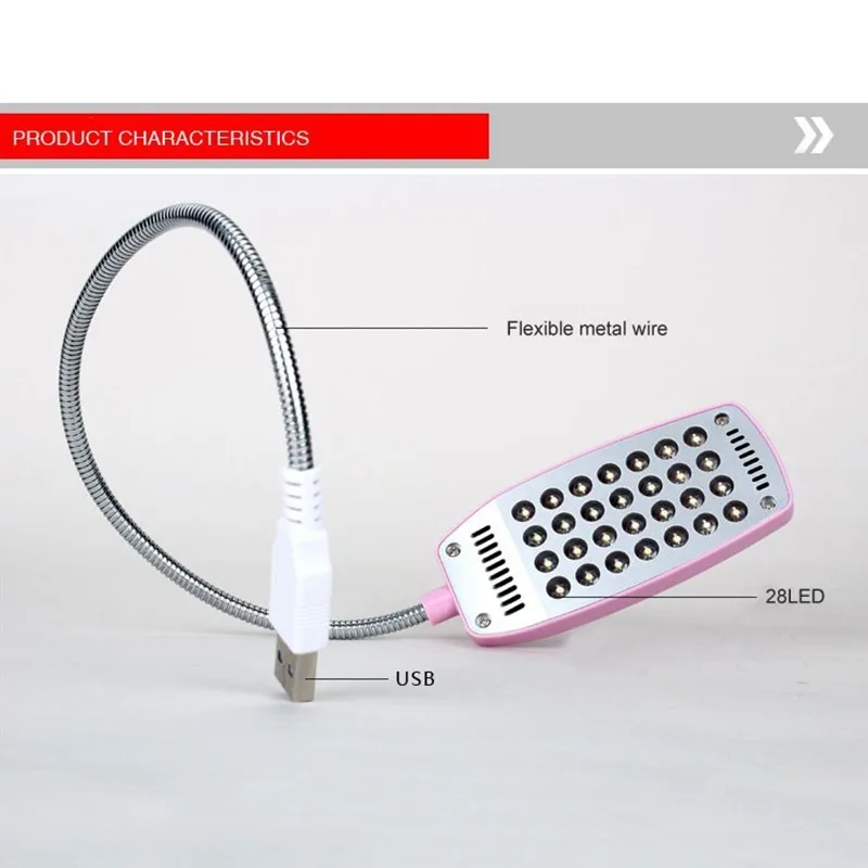 Hot Sale 28LEDs reading lamp LED USB Book light Ultra Bright Flexible 4 Colors for Notebook PC Computer Supplier | Освещение
