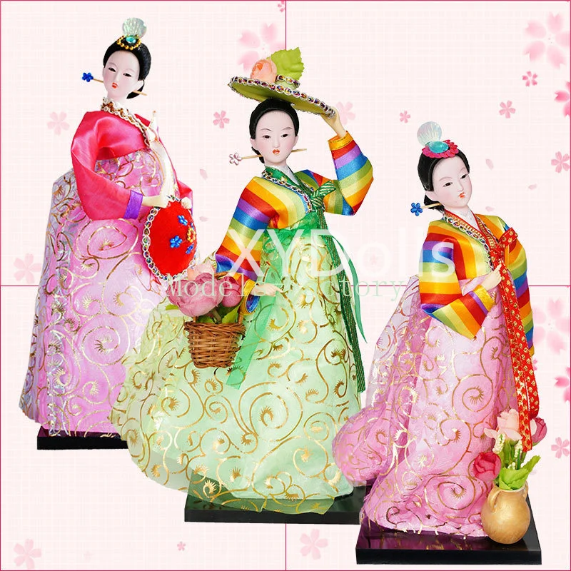 12inch 30cm Korean Hanbok Kabuki Oriental Doll Geisha Figurine Statue Decor Boys Girls Gifts Toys Hobbies Display Ornaments |