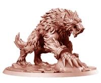 56mmm 38mm resin model kits monster wolf figure unpainted no color dw 061