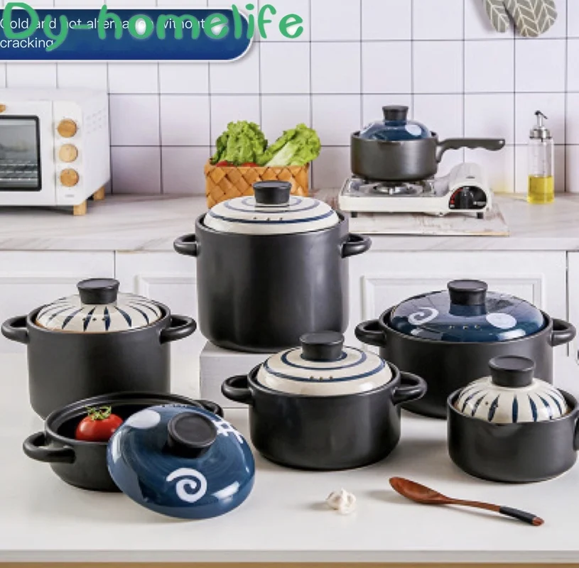 Японская многоразовая керамическая кастрюля с двойными ушами ручка молочный