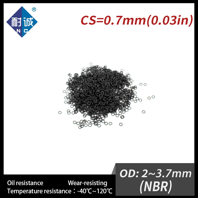 

10 шт./лот Нитриловое каучуковое черное NBR CS0.7mm OD2/3/3.2/3.7 мм уплотнительное кольцо прокладка маслостойкое водонепроницаемое уплотнительное кольцо