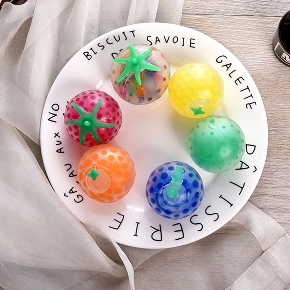 Juguete de descompresi&oacute;n, bola original de m&uacute;sica para amasar, cuentas de colores transparentes, juguete de descompresi&oacute;n para apretar, 1 unidad, Color aleatorio-2