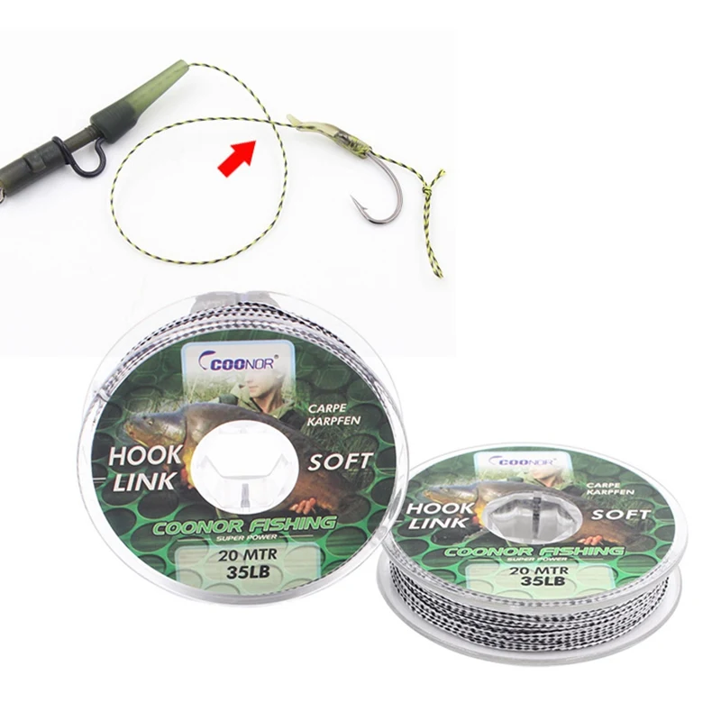 Lead Core Carp Fishing Line 15Lbs 20Lbs 35Lbs 20Meters Rig Hook Link Making Sinking Braided Accessories | Спорт и развлечения