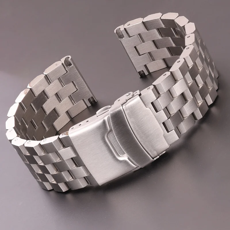 

Stainl steel strap for 18mm, 20mm, 22mm and 24mm men's and women's watches, bed solid metal strap for S3 gear, watch accories