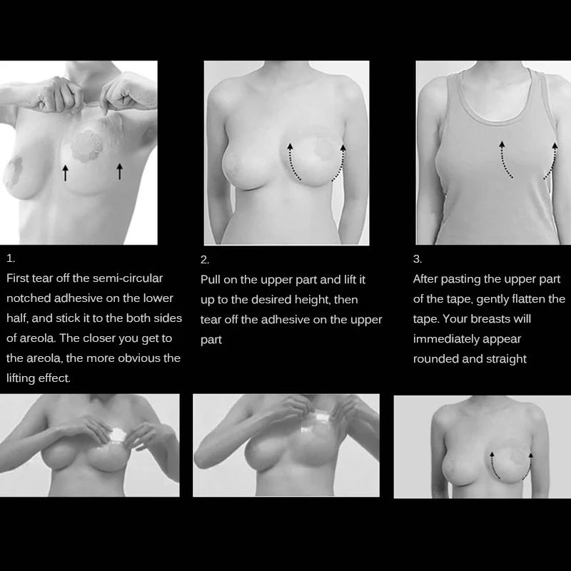 

10 pcs New Breast Lift Tape Invisible Instant Enhancer Push Up Transparent Bra Tape Chest Lift Adhesive Bra Accessories Seamless