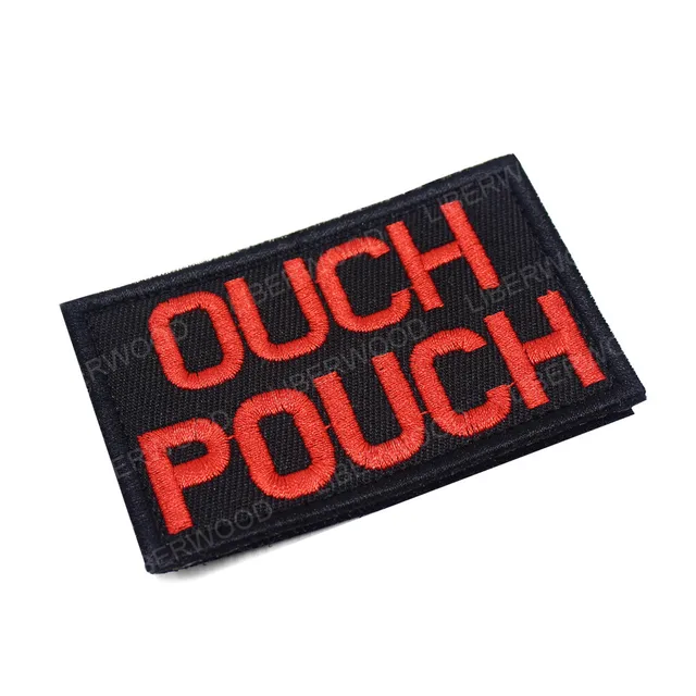 Embroidered Tactical Applique Fastener Hook Loop Emblem Ouch Pouch Patch  for First Aid Trauma Kit Bag