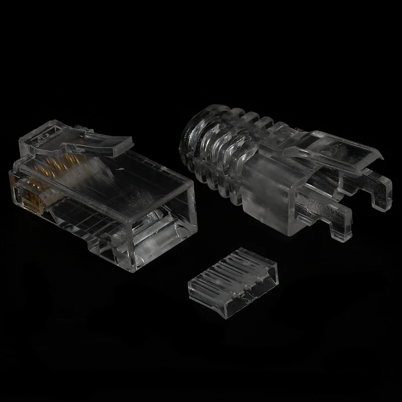 

1 Set Cat6 RJ45 Connector UTP Cable Ethernet Jack & 1 Set CAT5 CAT6A CAT7 modular Crimper (Black)