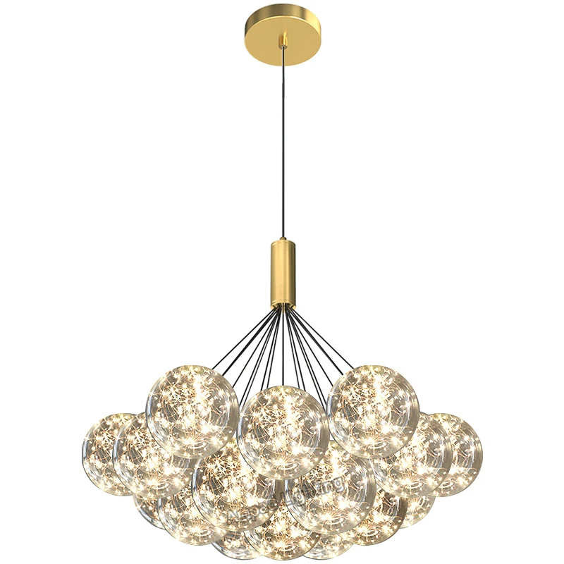 Романтический подвесной потолочный светильник из Гипсофилы стеклянная люстра