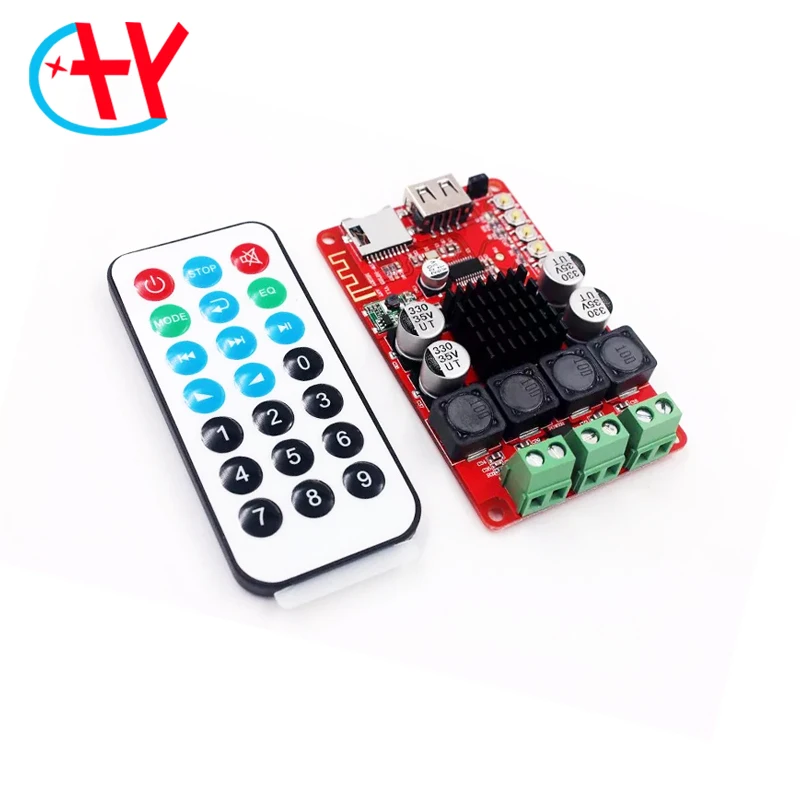 TPA3116 50W+50W Bluetooth-compatible Receiver Amplifier Audio Music TF card U flash disk decoding player with remote control - купить | Интегральные схемы -1005003211353621