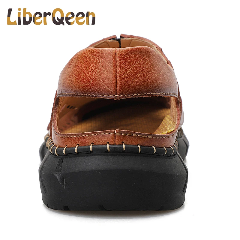 LIBERQEEN PU Summer Slip On Water Sports Mens Boots 24Beach Open Toe Sandals Big Size 8 2020 New | Обувь