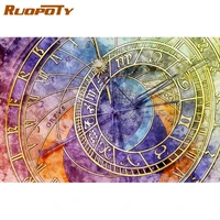 ruopoty 5d diy diamond embroidery color clock diamond painting adults gift diamond mosaic rhinestone picture home wall decor