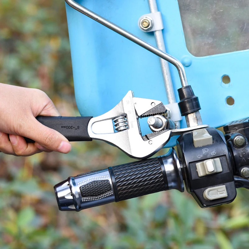 

8/10in Flexible Self-tightening Wrench Anti Skip Ratchet Tubing Spanner Universal Car Hand Repair Tool 0-25mm 0-30mm Hand Tool