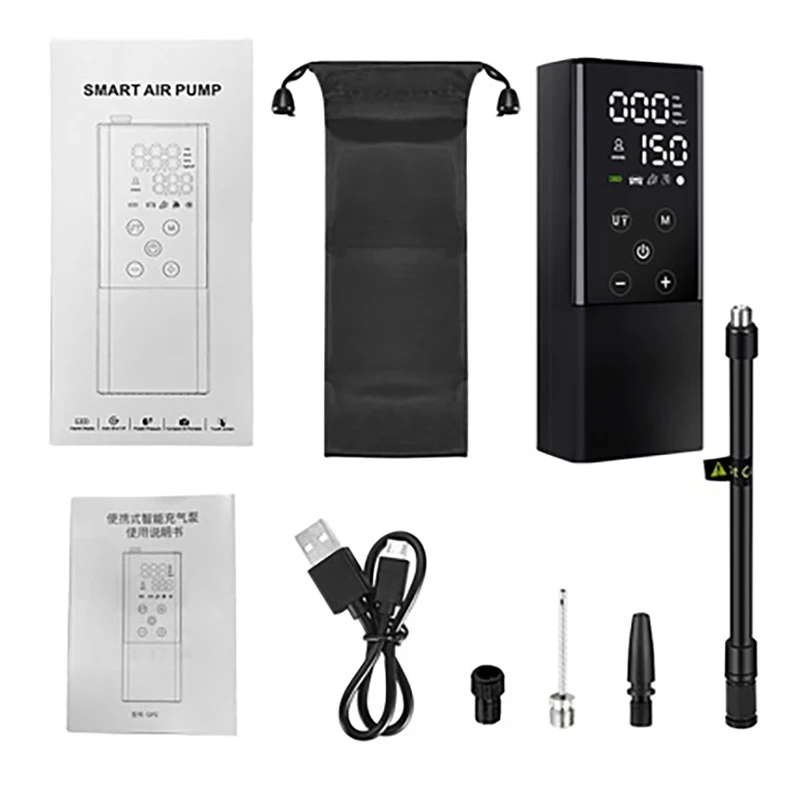 

Портативный автомобильный насос для накачивания шин, цифровой насос для накачивания шин, автоматический воздушный насос 150 фунтов на квадратный дюйм, воздушный компрессор для автомобиля, мотоцикла, велосипеда, умный насос для шин